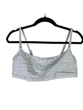 SKIMS Maternity Nursing Bra Gray Wireless Soft Stretch Lounge Comfort Size XL